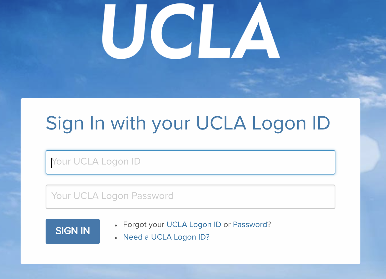 UCLA Logon Page - Shib
