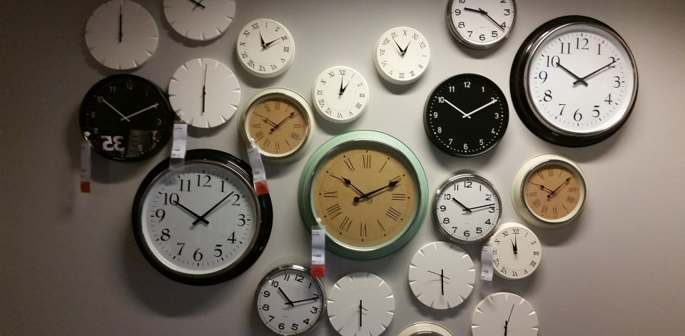 clocks on a wall